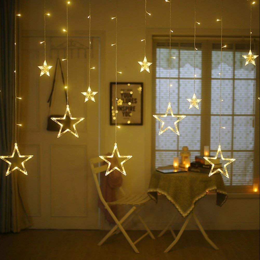 STAR CURTAIN LIGHT WARM WHITE 6*6