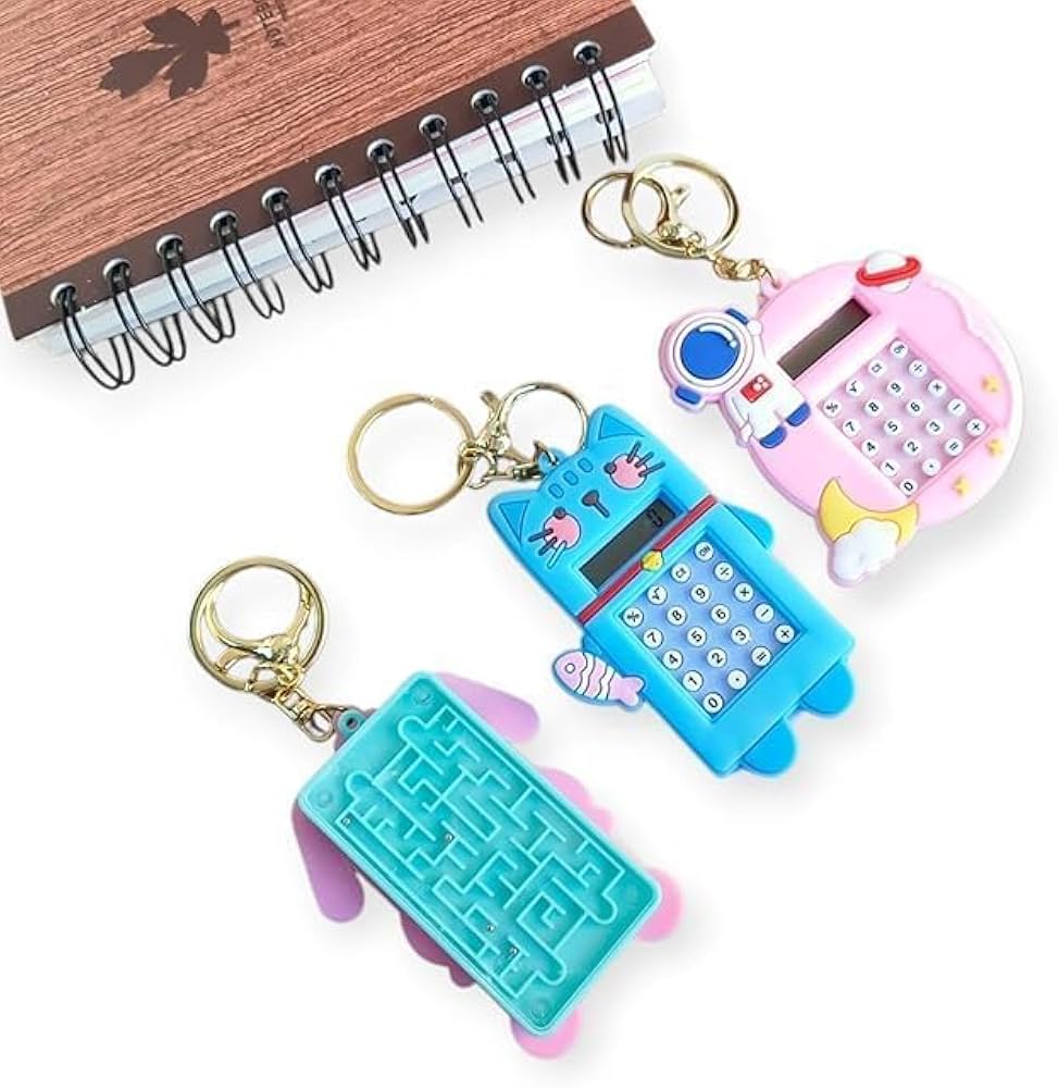 CALCULATOR KEYCHAIN WITH GAME