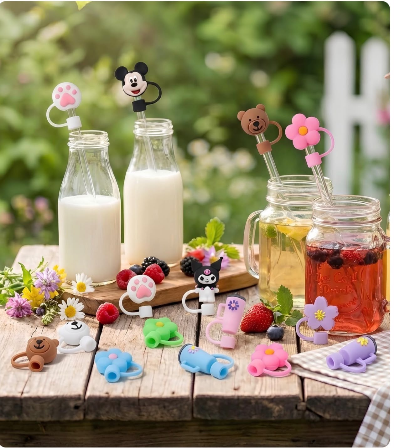 CUTE STRAW CAP (5 PC SET)