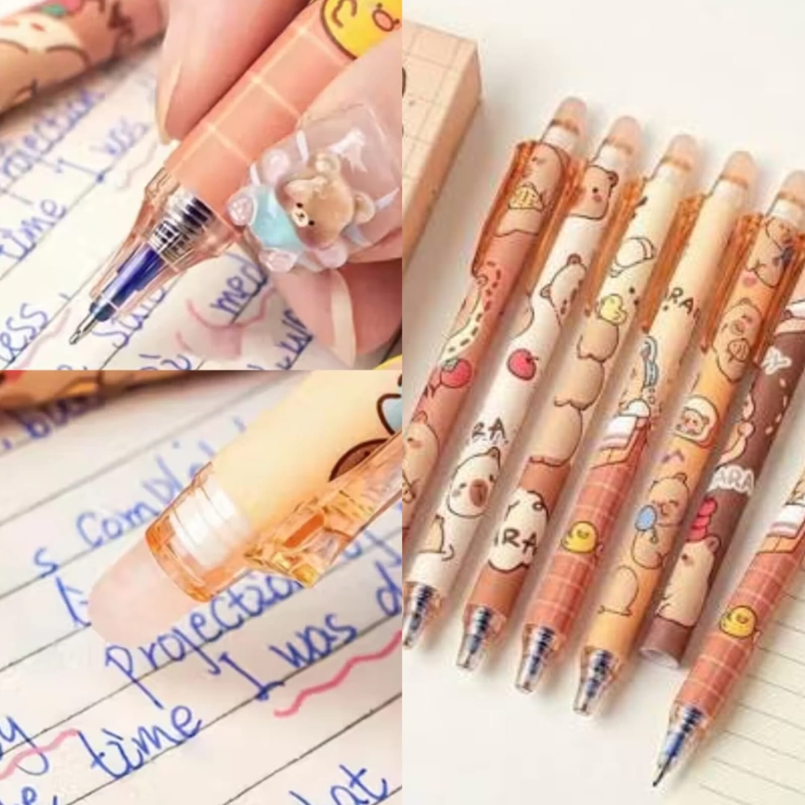 CARTOONISTIC ERASABLE PEN (SET OF 12)