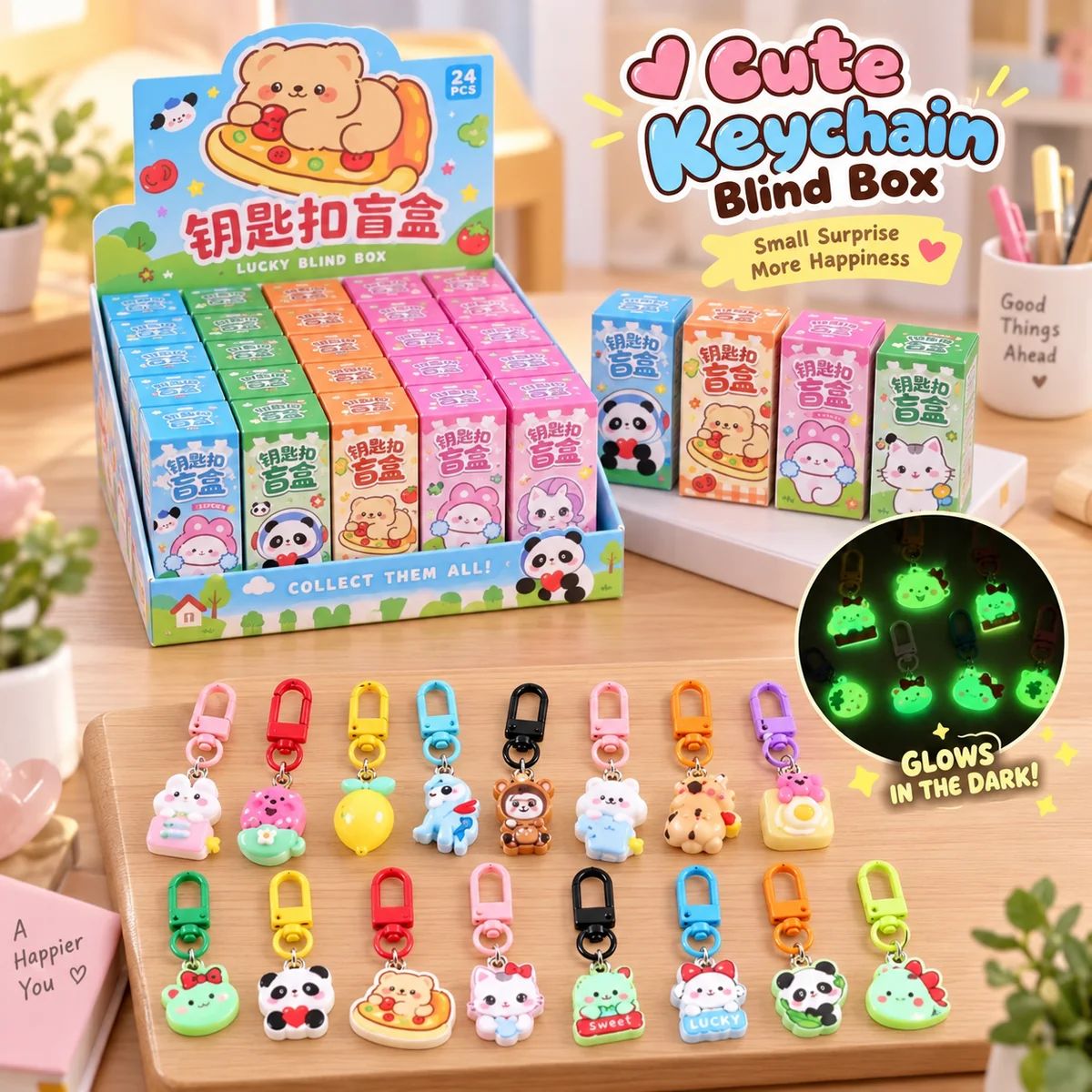 NIGHT GLOW CHARMS WITH BOX (SET OF 3)