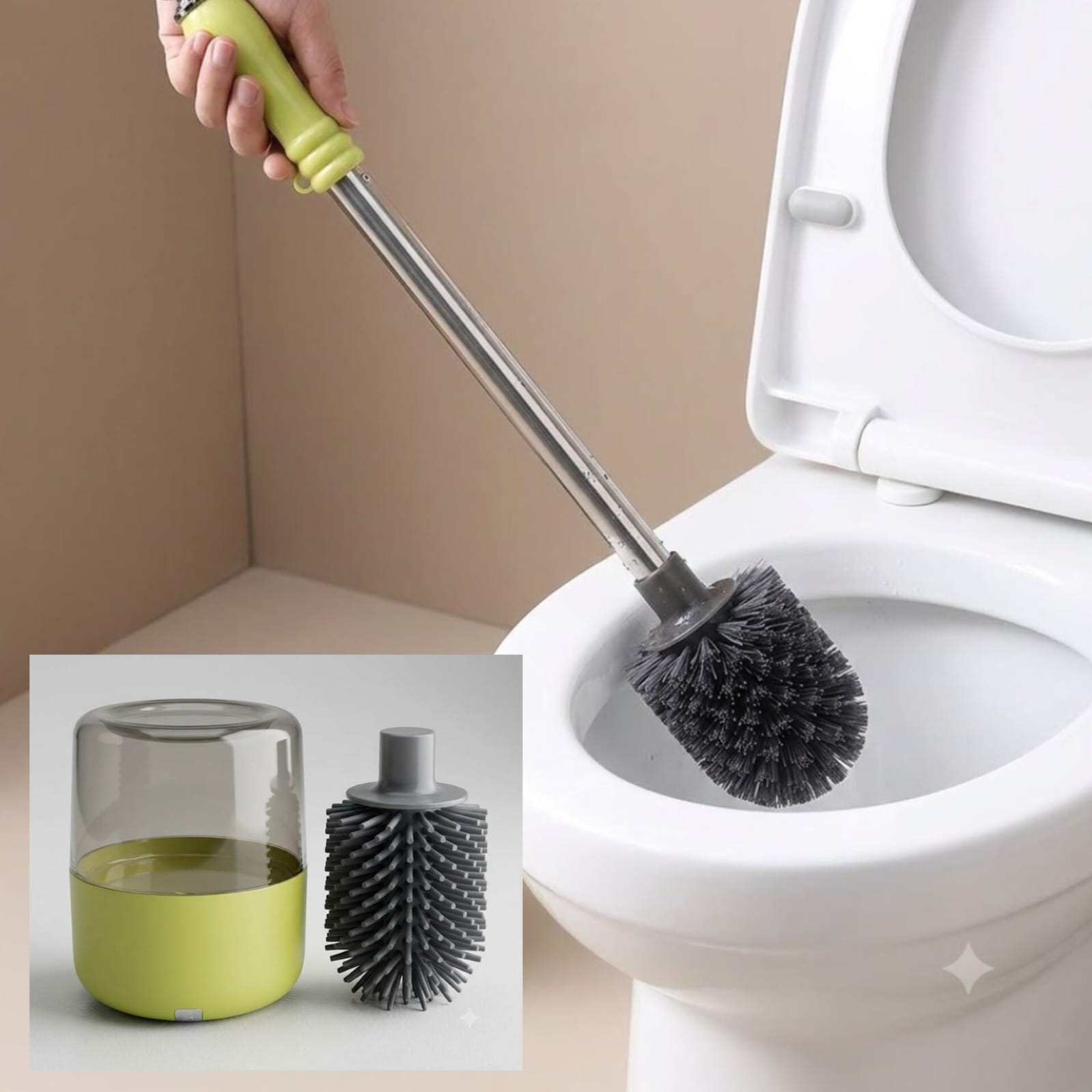 TOILET BRUSH WITH STAND