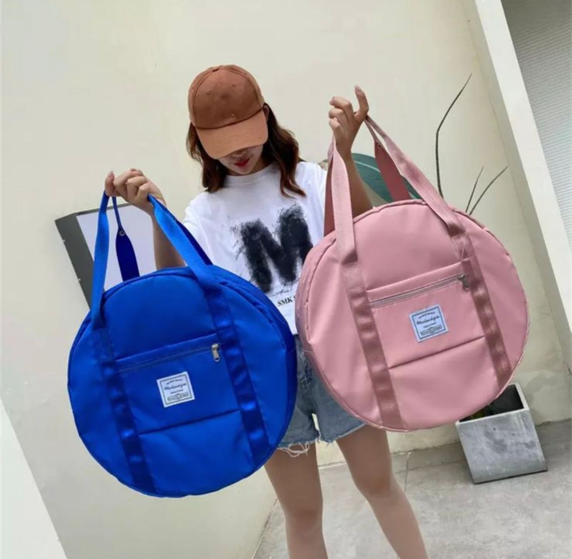 Foldable Duffle Bag With Shoe Compartment