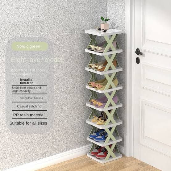 8 LAYER FOLDABLE SHOE RACK