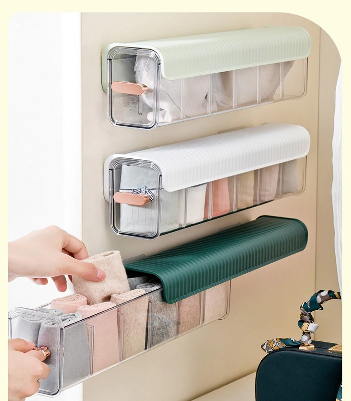6 SLOT ACRYLIC SOCKS ORGANISER