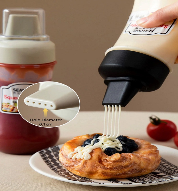 5 HOLE SQUEEZE SAUCE BOTTLE ( 280 ML )