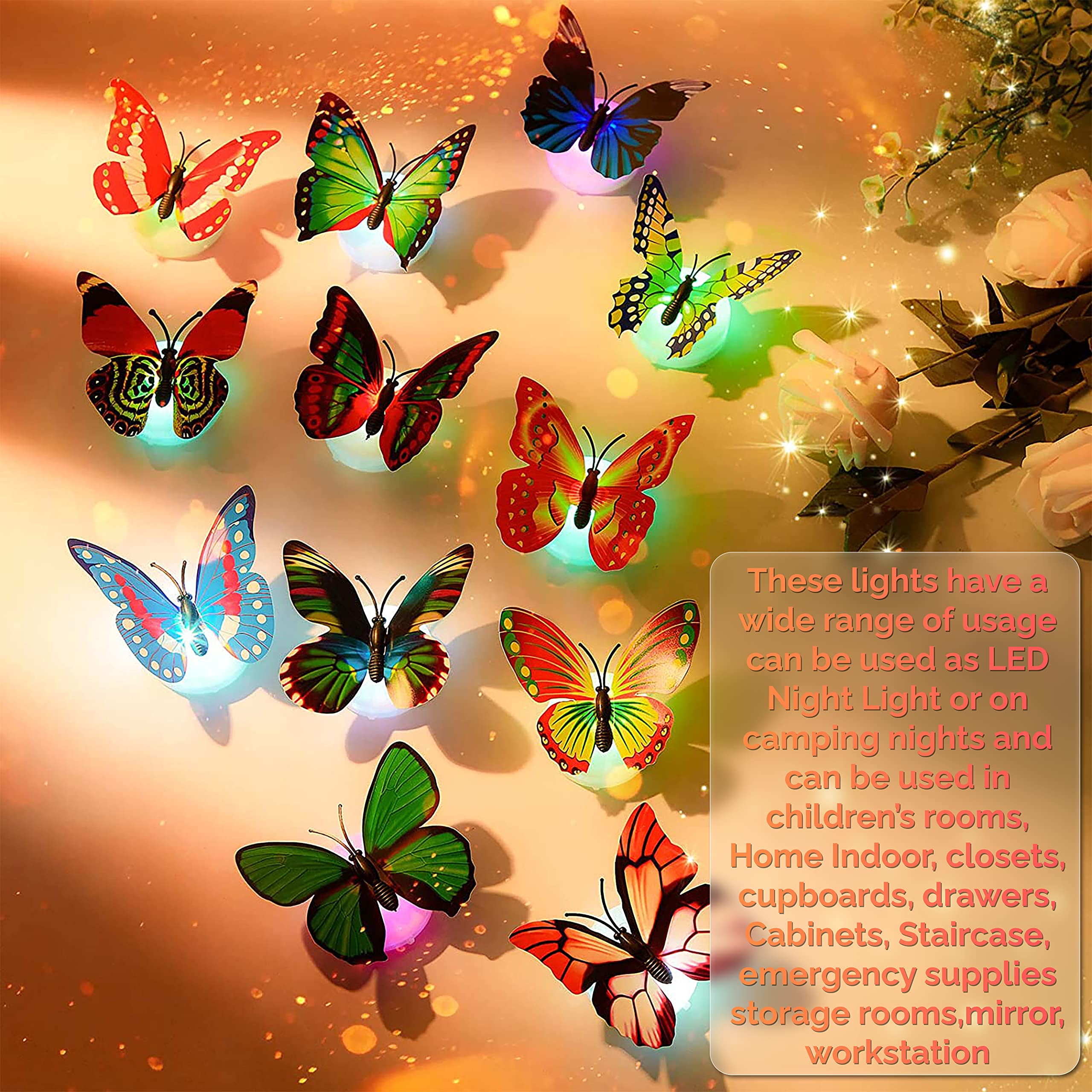 LED CHANGING BUTTERFLY