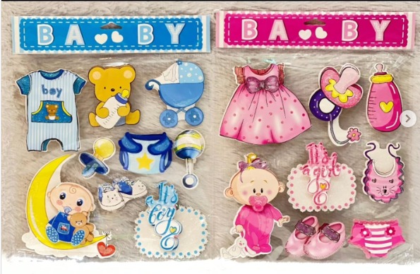 BABY BOY BABY GIRL 3D STICKER
