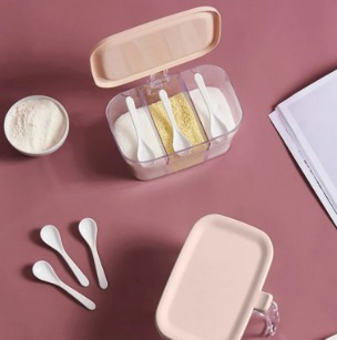 3 COMPARTMENT SPICE CONTAINER