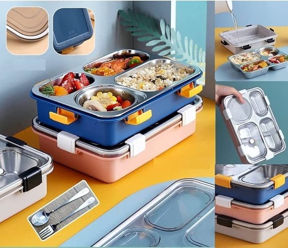 4 COMPARTMENT LUNCH BOX