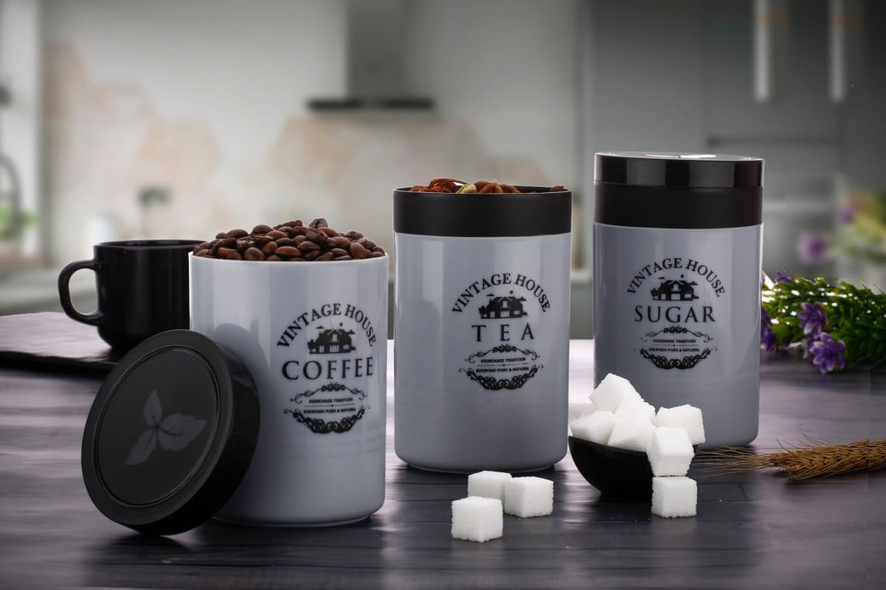 TEA SUGAR CONTAINER 3 PC SET